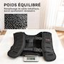 Voir la diapositive 6 : HOMCOM Gilet lesté veste lestée 8 Kg max. sangles réglables bandes réfléchissantes néoprène noir