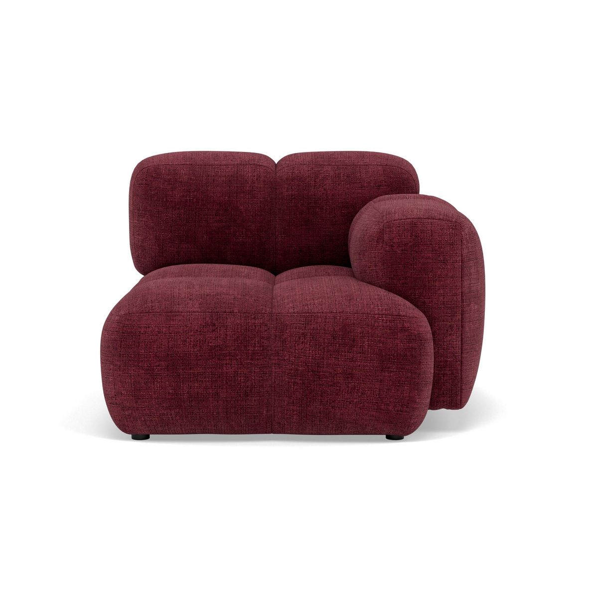 LISA DESIGN Grace - module d'assise droit en velours texturé