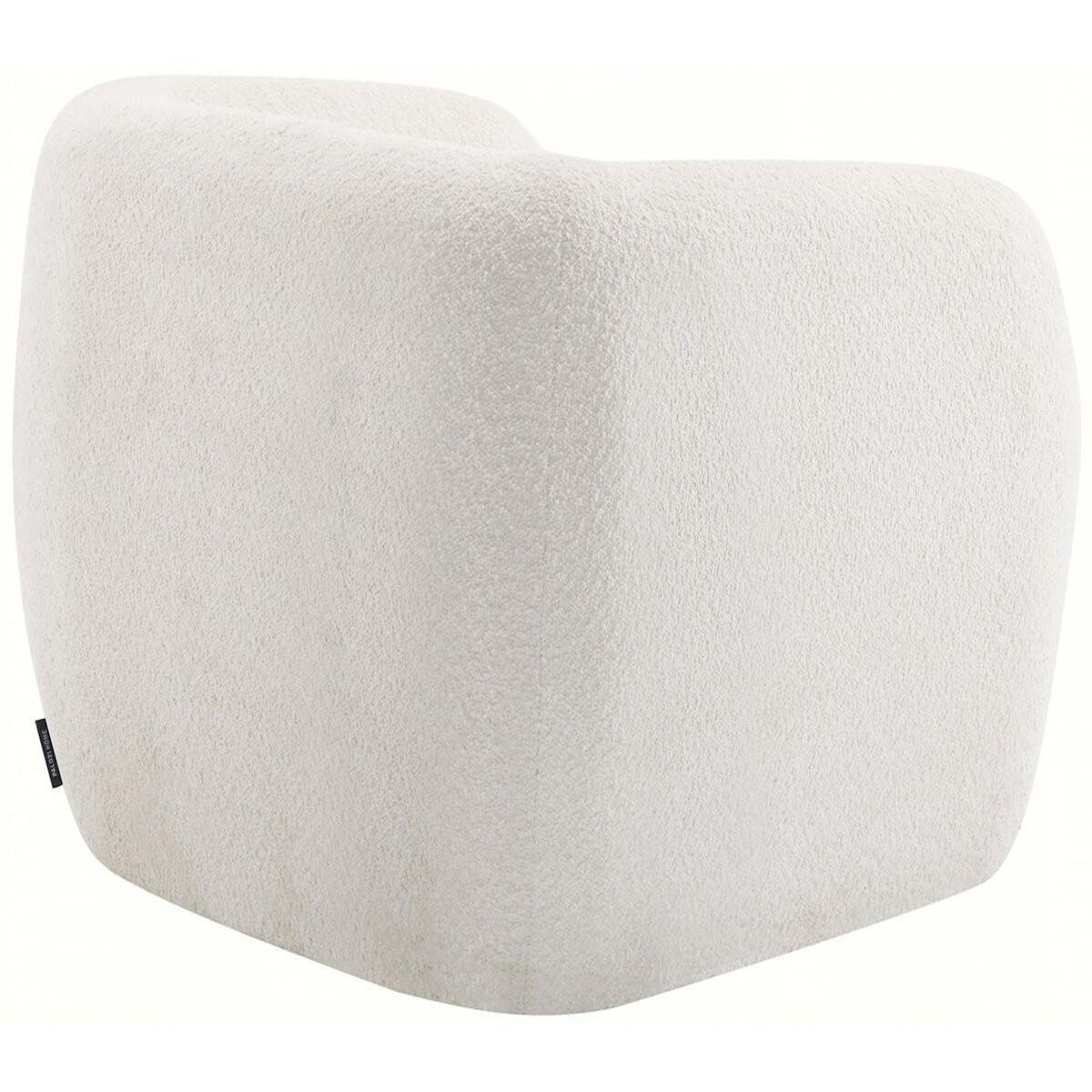 Habitat et Jardin Fauteuil tissu bouclette  Washington  - Blanc