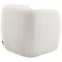 Voir la diapositive 4 : Habitat et Jardin Fauteuil tissu bouclette  Washington  - Blanc
