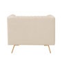 Voir la diapositive 2 : Rendez vous déco Fauteuil en velours beige et pieds en métal doré-Gatsby