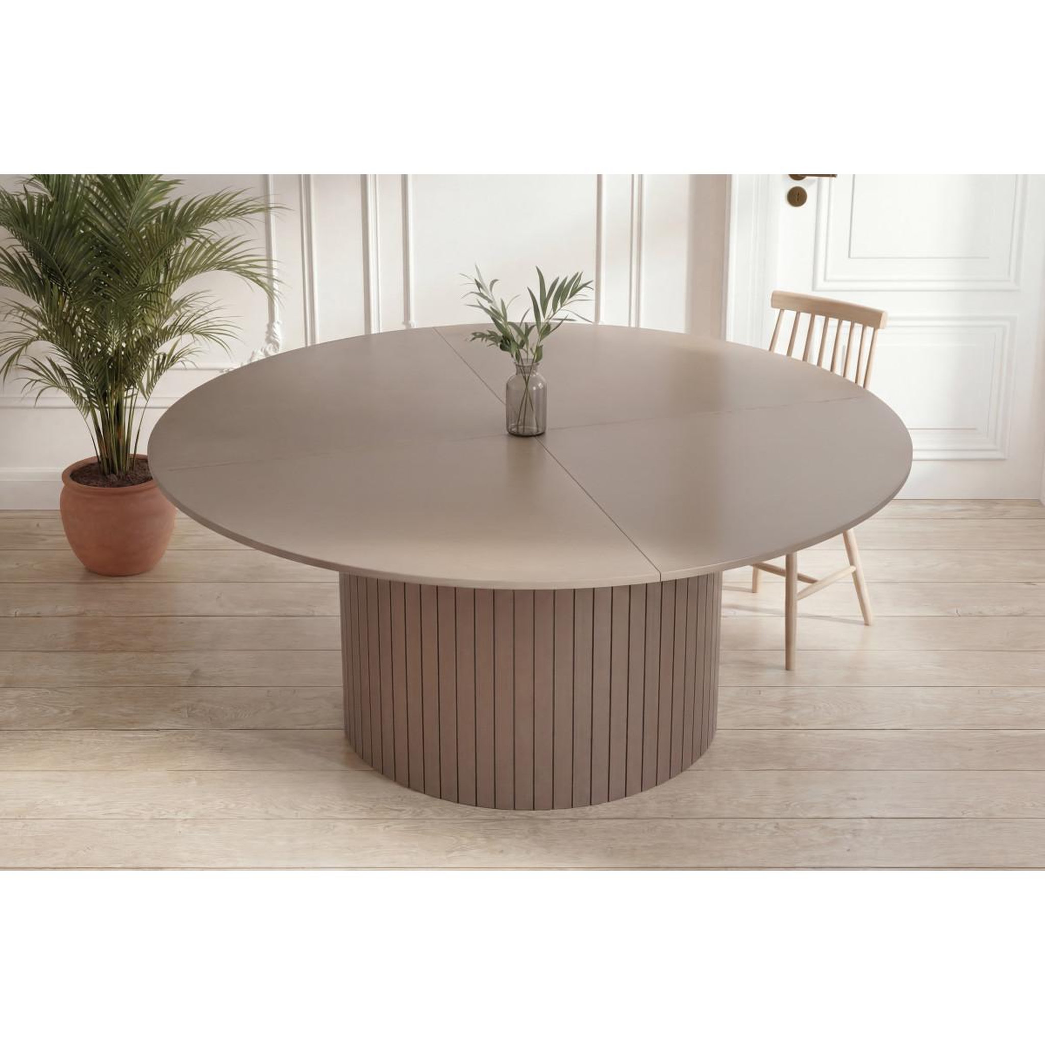 Voir la diapositive 4 : Paris Prix Table à manger ronde  härön  180cm marron