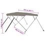 Voir la diapositive 6 : VIDAXL Auvent bimini a 4 arceaux gris 243x180x137 cm