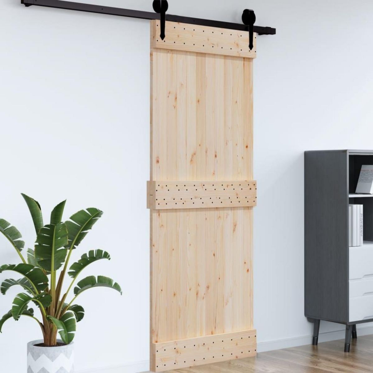 VIDAXL Porte NARVIK 95x210 cm bois massif de pin