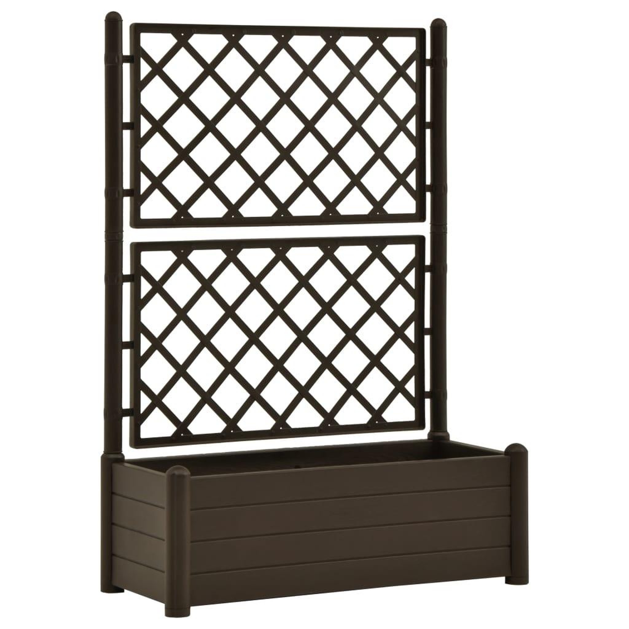 Voir la diapositive 2 : VIDAXL Jardiniere avec treillis 100x43x142 cm PP Moka