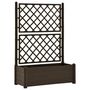 Voir la diapositive 2 : VIDAXL Jardiniere avec treillis 100x43x142 cm PP Moka