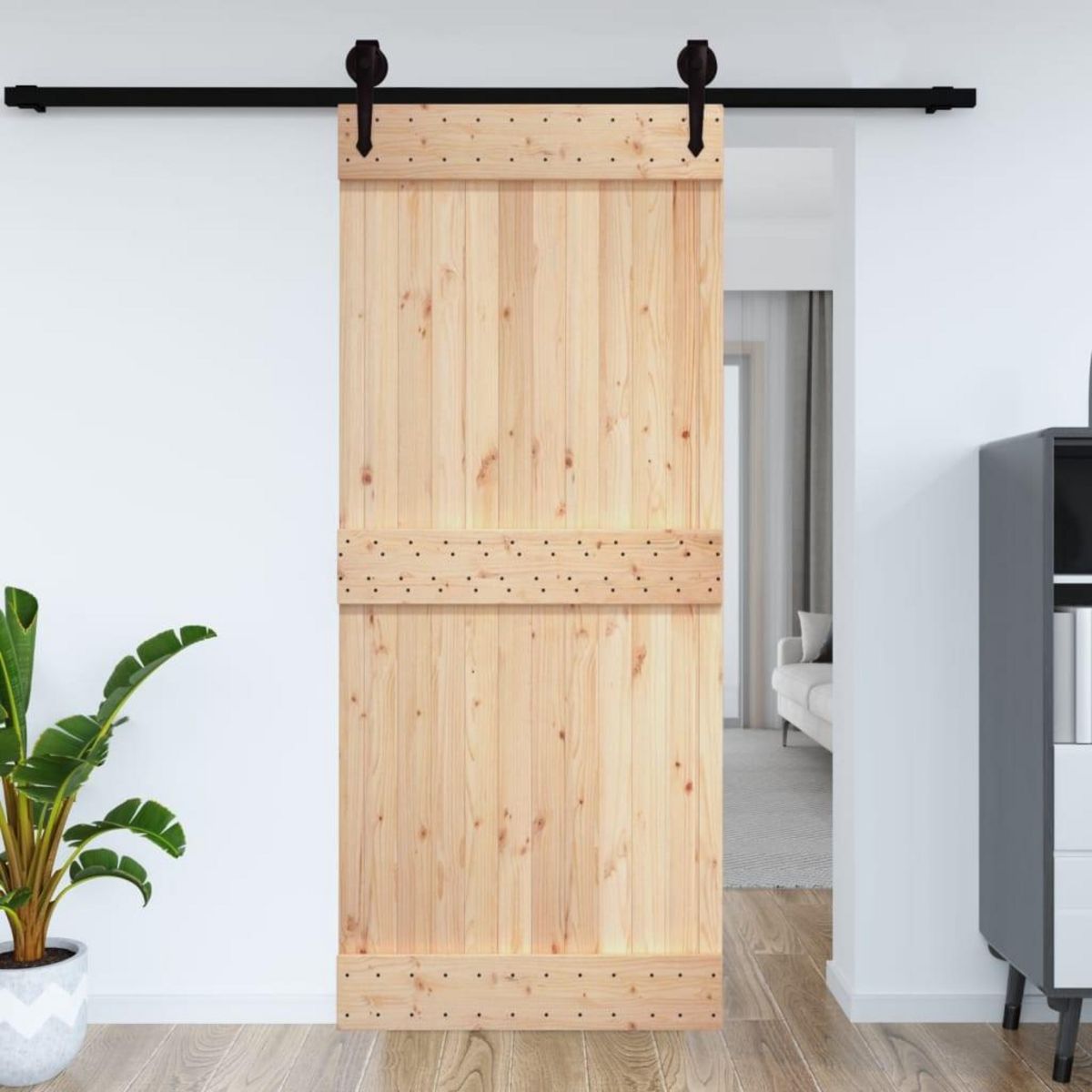 VIDAXL Porte NARVIK 100x210 cm bois massif de pin