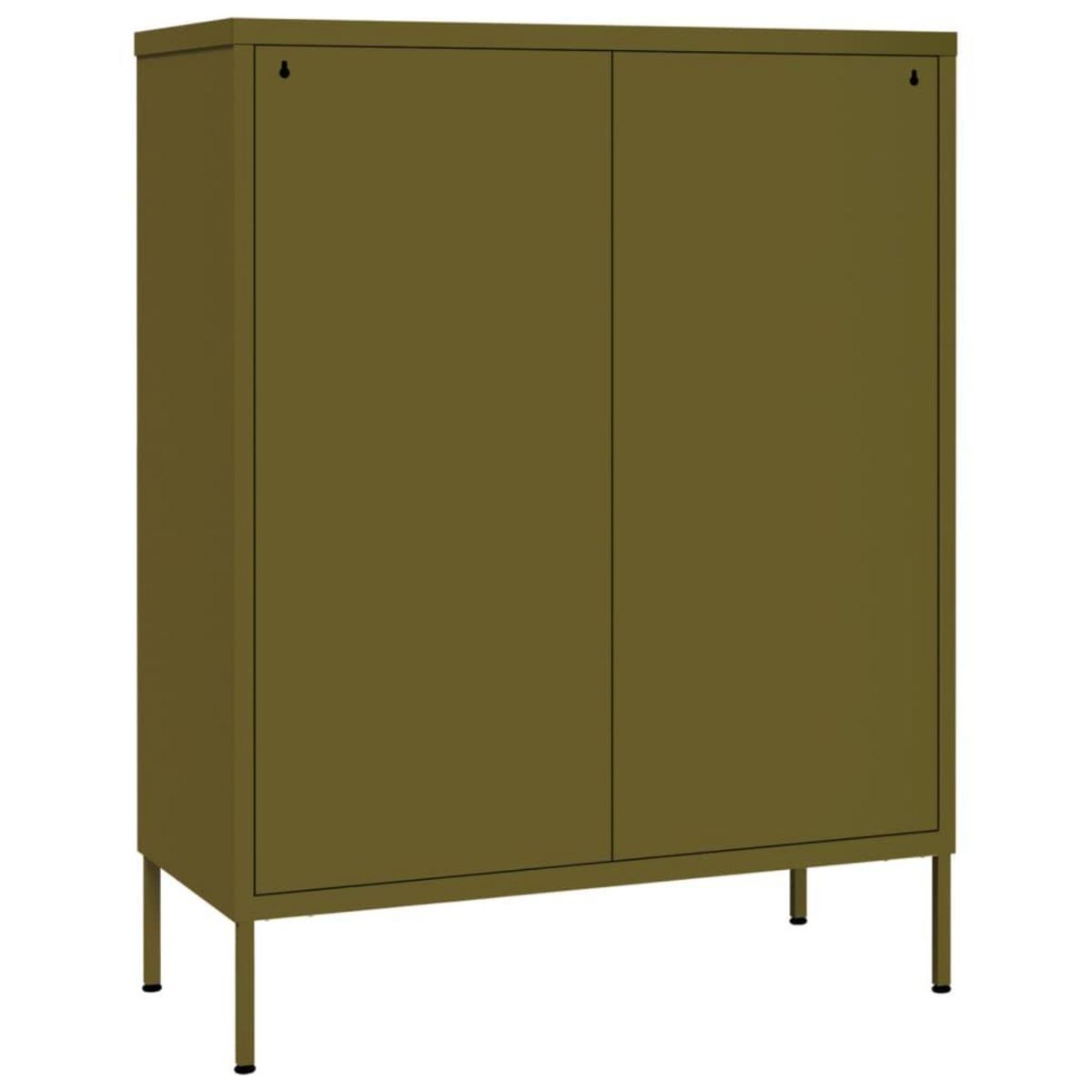 VIDAXL Armoire a tiroirs Vert olive 80x35x101,5 cm Acier