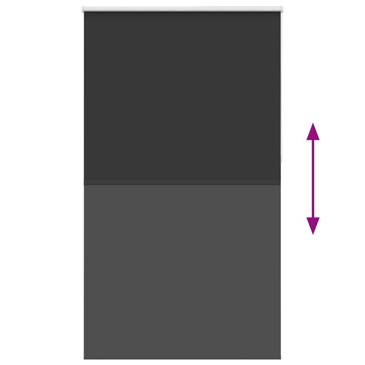 VIDAXL Store enrouleur occultant largeur du tissu 131,6 cm polyester