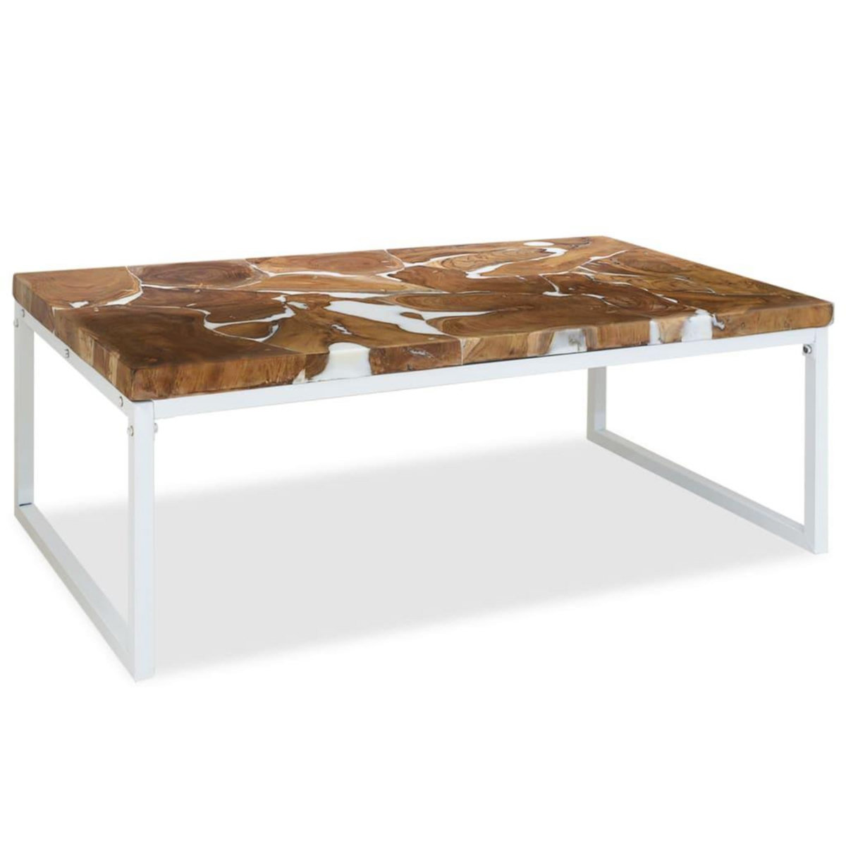 VIDAXL Table basse Teck Resine 110x60x40 cm