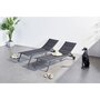Voir la diapositive 4 : CONCEPT USINE Lot de 2 transats aluminium noir LISBOA