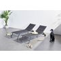 Voir la diapositive 4 : CONCEPT USINE Lot de 2 transats aluminium noir LISBOA