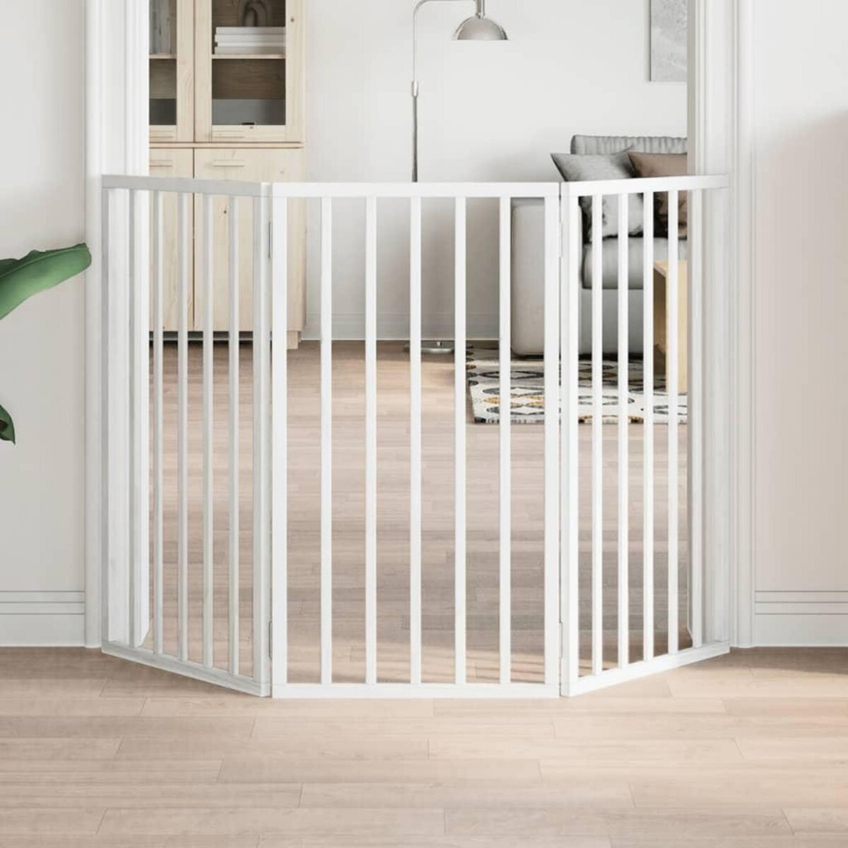 VIDAXL Barriere pour chien pliable 3 panneaux 150 cm bois de peuplier