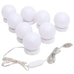 VIDAXL Lampe de miroir avec 8 ampoules LED Blanc chaud et blanc froid