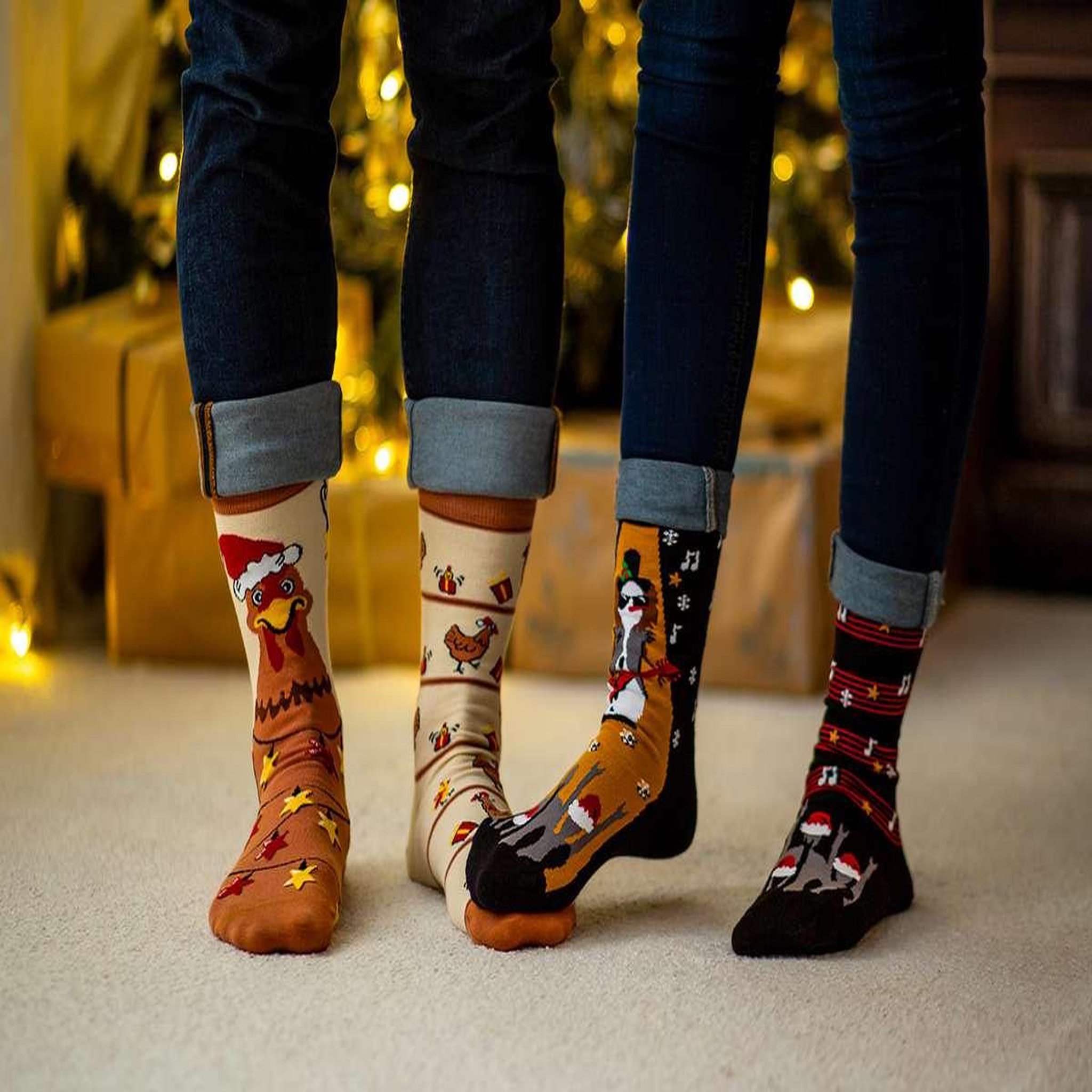 Voir la diapositive 4 : PIRIN HILL Chaussettes arty bonhomme de neige musicien