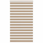 VIDAXL Store zebre marron sable largeur du tissu 120,9 cm polyester