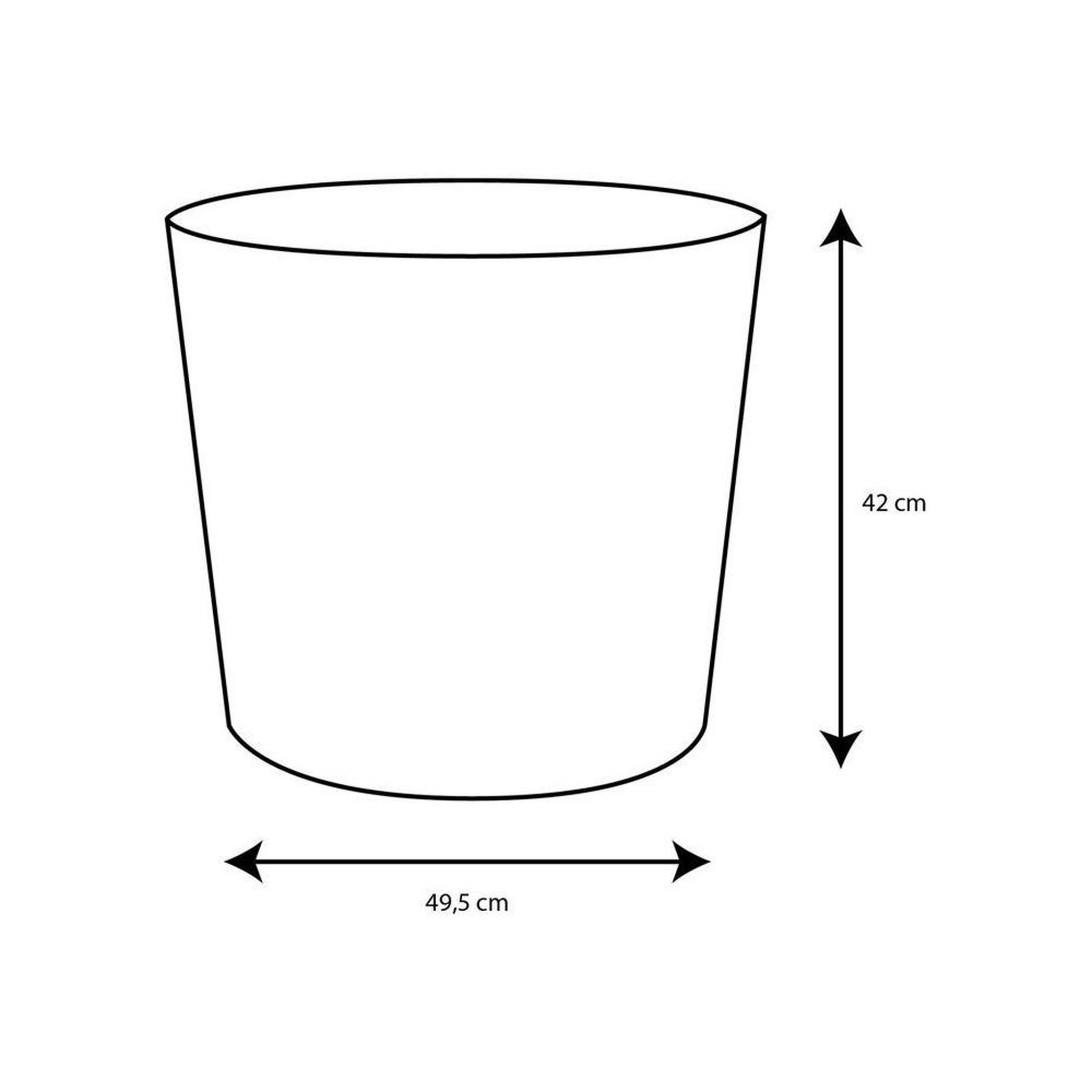 Voir la diapositive 3 : Eda Eda element pot de fleurs conique rond en plastique recyclé, diamètre 50 cm, 62,2 l, finition effet pierre calcaire, gris anthracite