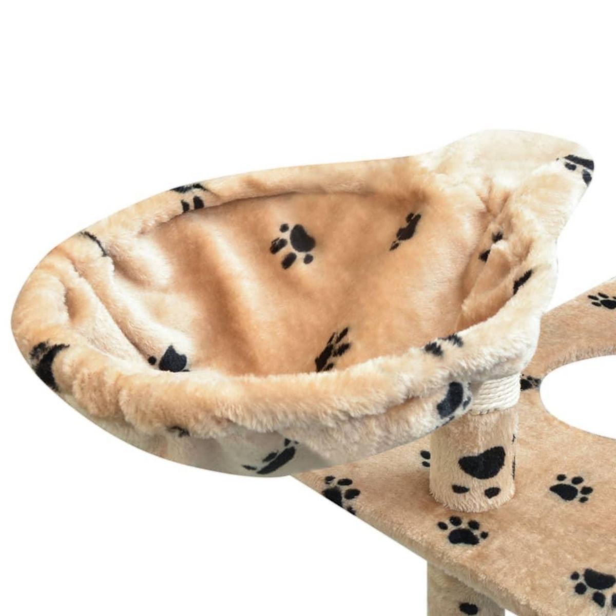 VIDAXL Arbre a chat et griffoir Sisal 150 cm Empreintes de pattes Beige