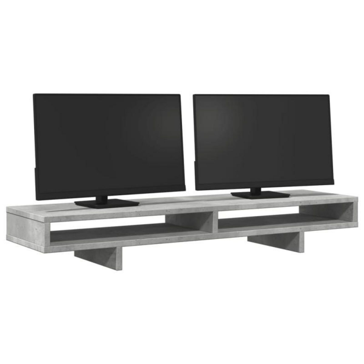 VIDAXL Support de moniteur gris béton 100x27x15 cm bois d ingénierie