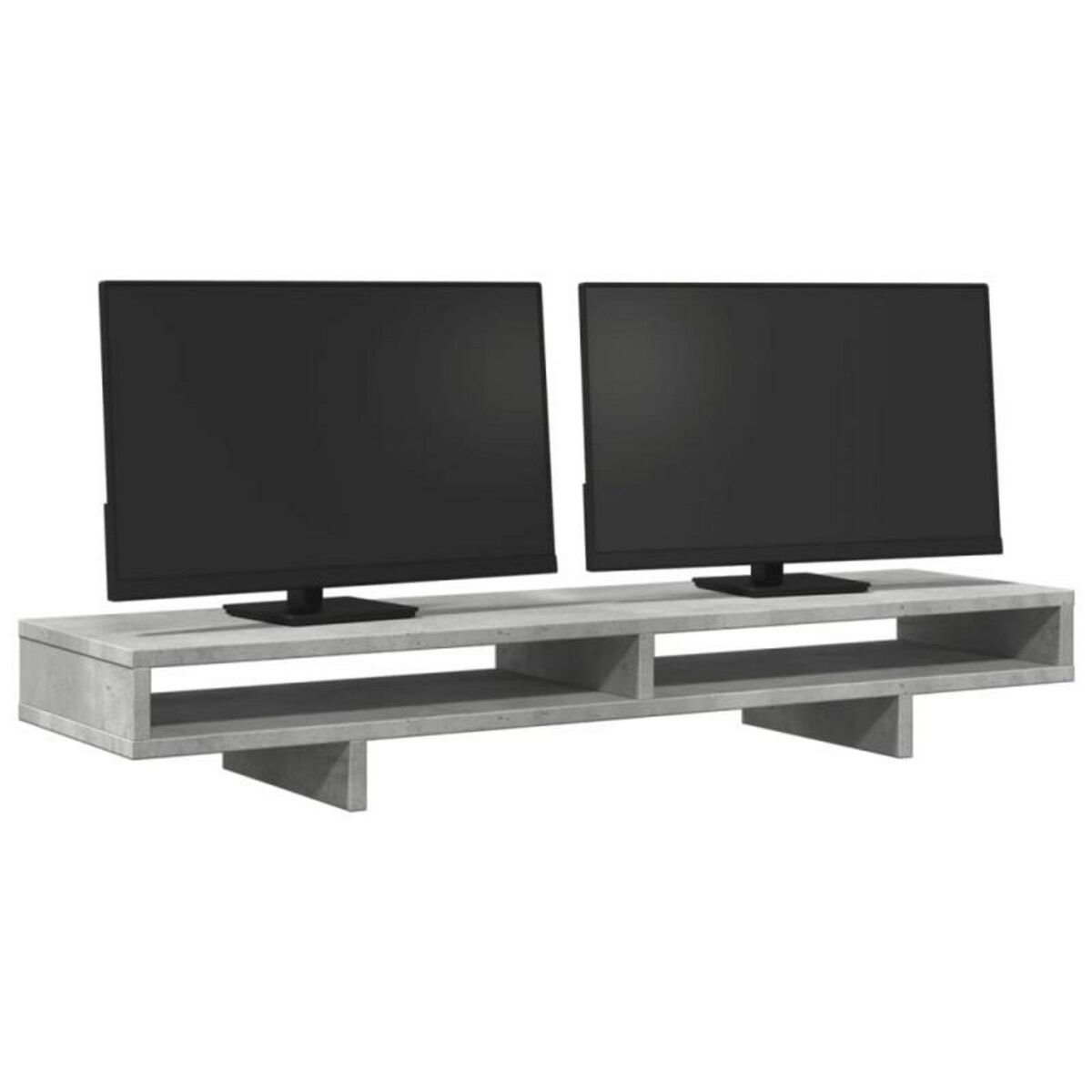 VIDAXL Support de moniteur gris béton 100x27x15 cm bois d ingénierie