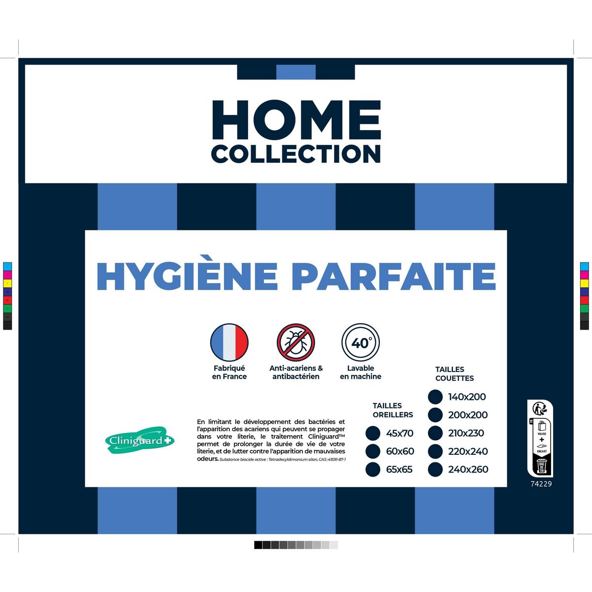 Couette légère anti acariens 200 g/m²