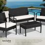 Voir la diapositive 4 : tectake Salon de jardin pour 4 personnes noir