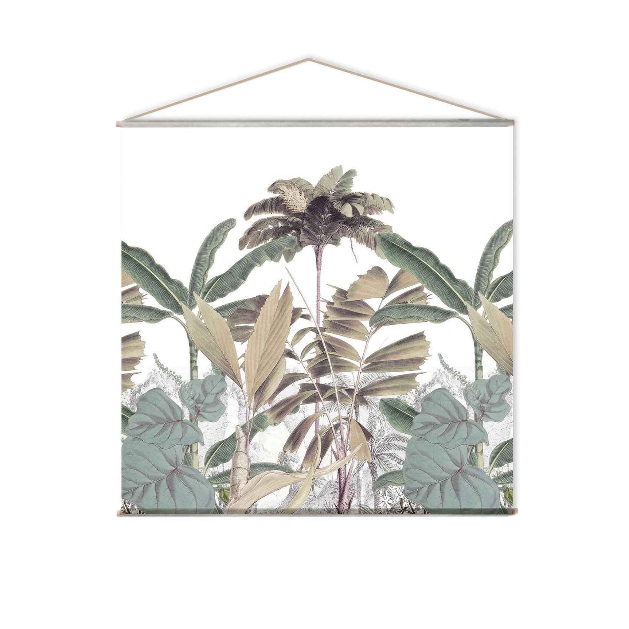 TOILINUX Toile murale imprimée jungle - 150 x 150 cm - multicolore