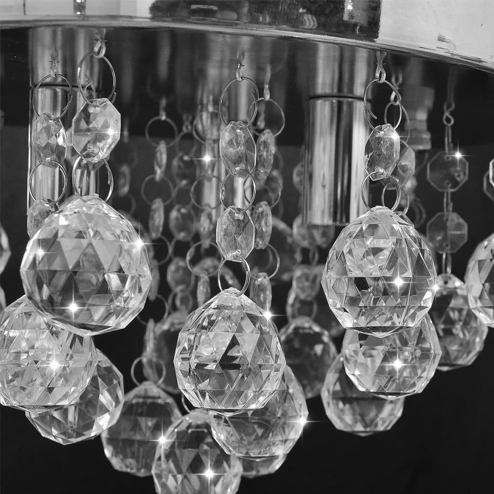 Voir la diapositive 3 : VIDAXL Lustre suspendu Design de cristal Chrome