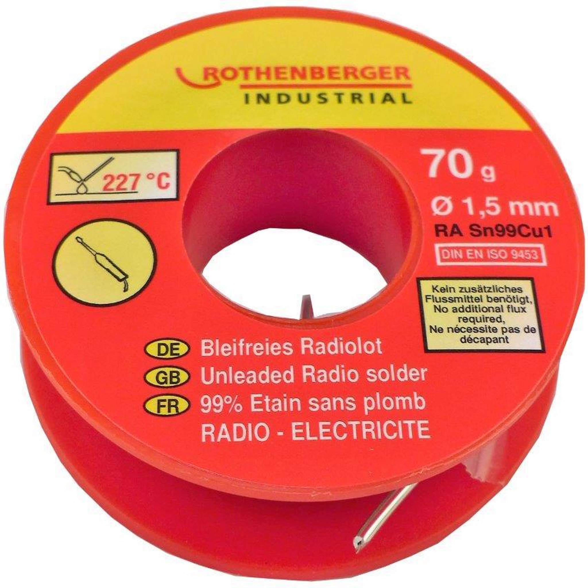 CENTRALE BRICO Bobine étain radio 1,5 mm 70 g. ROTHENBERGER