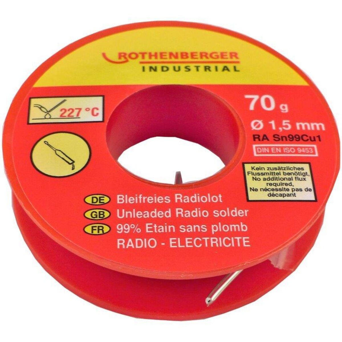 CENTRALE BRICO Bobine étain radio 1,5 mm 70 g. ROTHENBERGER