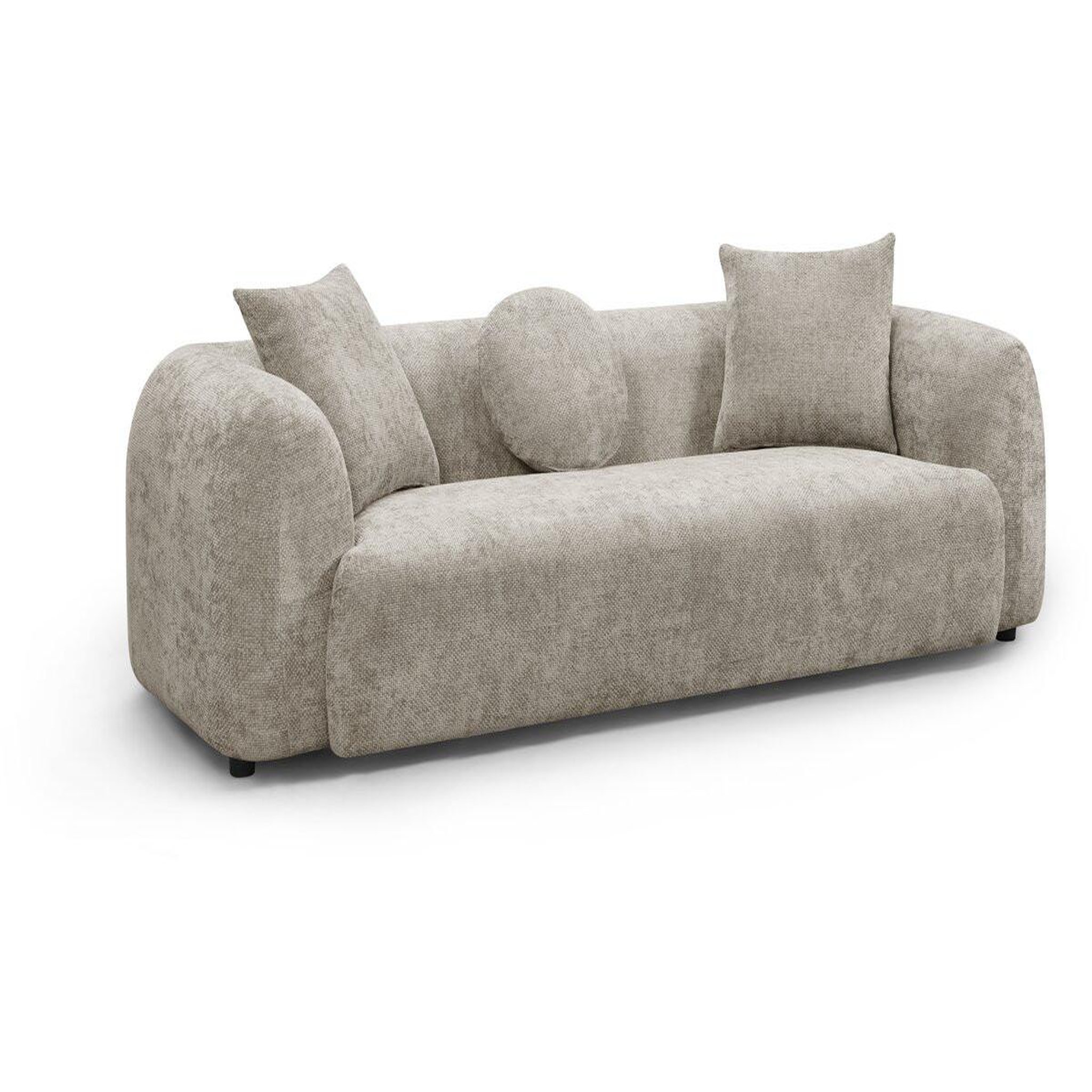 Habitat et Jardin Canapé droit en tissu texturé  faubourg  - 3 places - gris