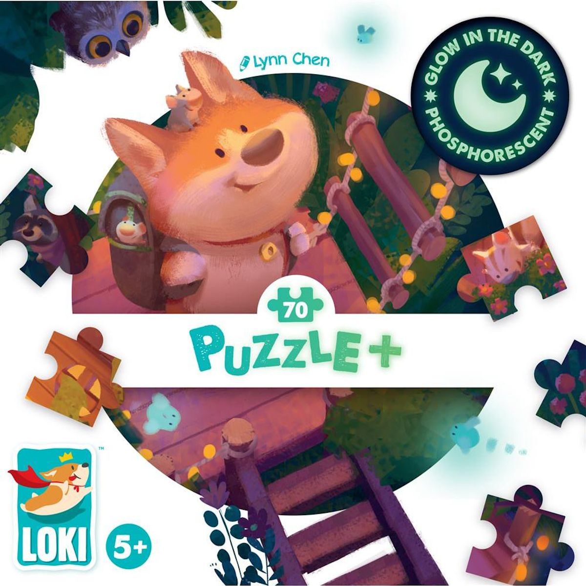 Iello Puzzle 70 pièces Iello Loki Explore la Cabane