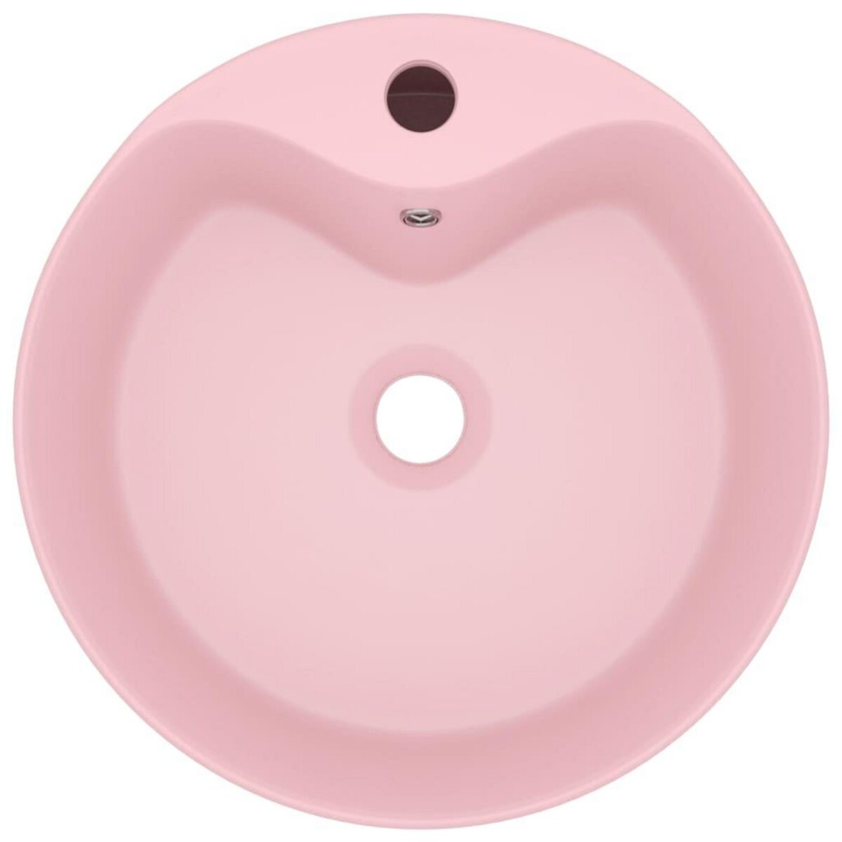 VIDAXL Lavabo de luxe avec trop-plein Rose mat 36x13 cm Ceramique