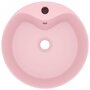Voir la diapositive 3 : VIDAXL Lavabo de luxe avec trop-plein Rose mat 36x13 cm Ceramique