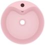Voir la diapositive 3 : VIDAXL Lavabo de luxe avec trop-plein Rose mat 36x13 cm Ceramique