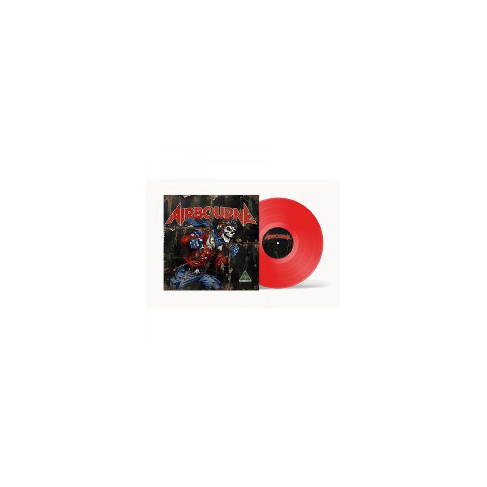 Album vinyle airbourne « airbourne » rouge transparent 1 disque hard rock metal avec pochette photo