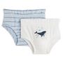 Voir la diapositive 1 : INEXTENSO Lot de 2 slips baleine bébé garçon