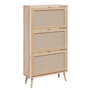Voir la diapositive 2 : Finori Finori Armoire a chaussures Bali 49A Chene sonoma/ impression de canne