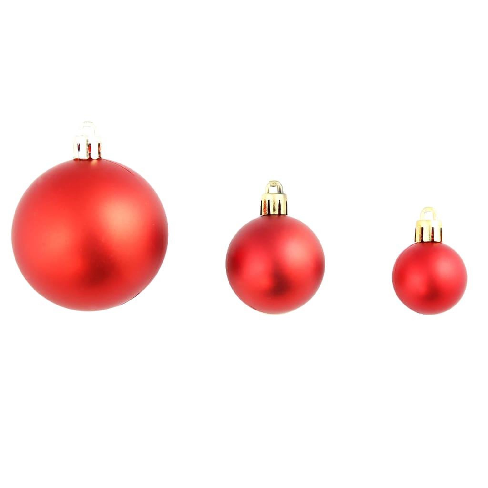 Voir la diapositive 4 : VIDAXL Ensemble de boules de Noël 100 pcs 3/4/6 cm Rouge