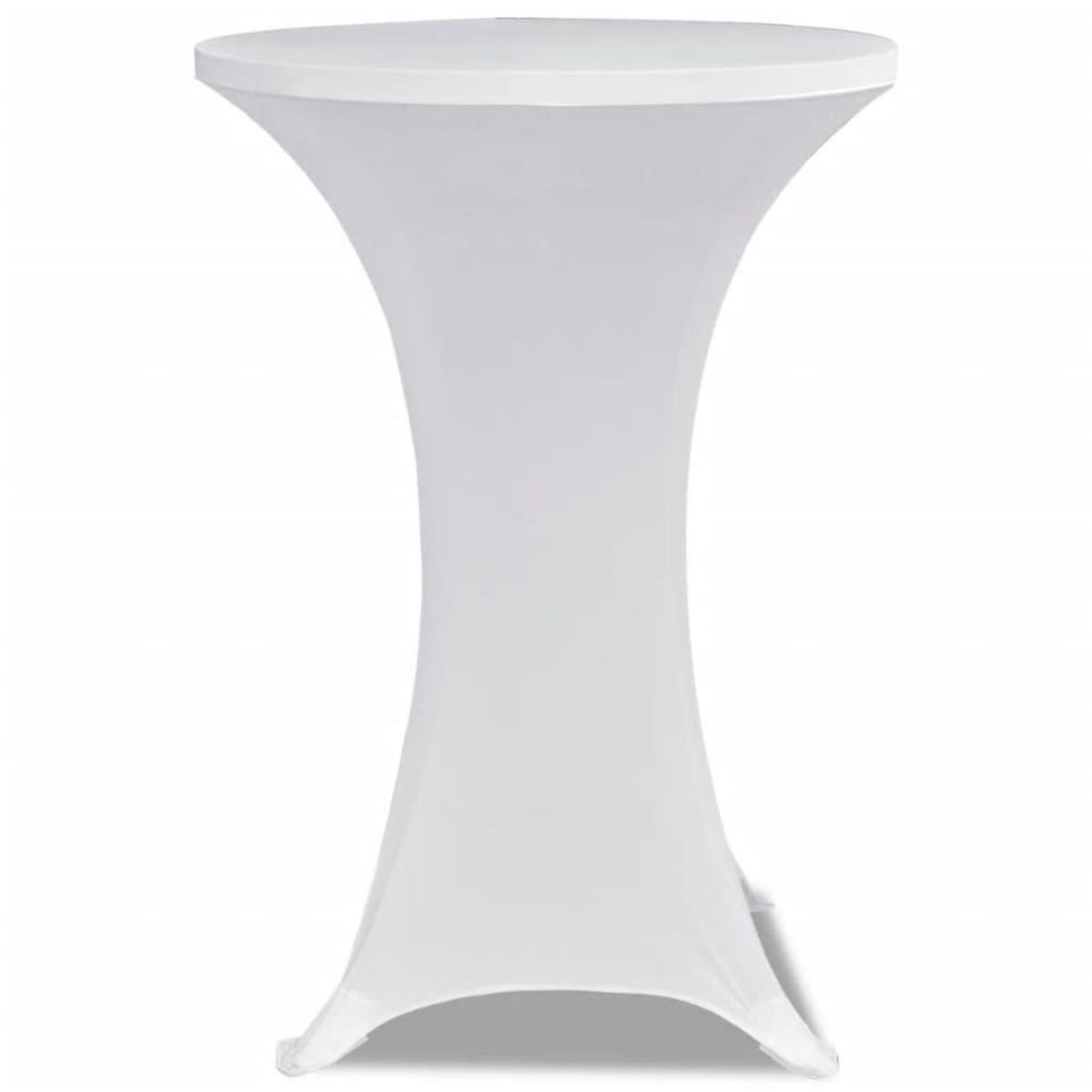 VIDAXL Housse de table Ø 70 cm Blanc extensible 2 pcs