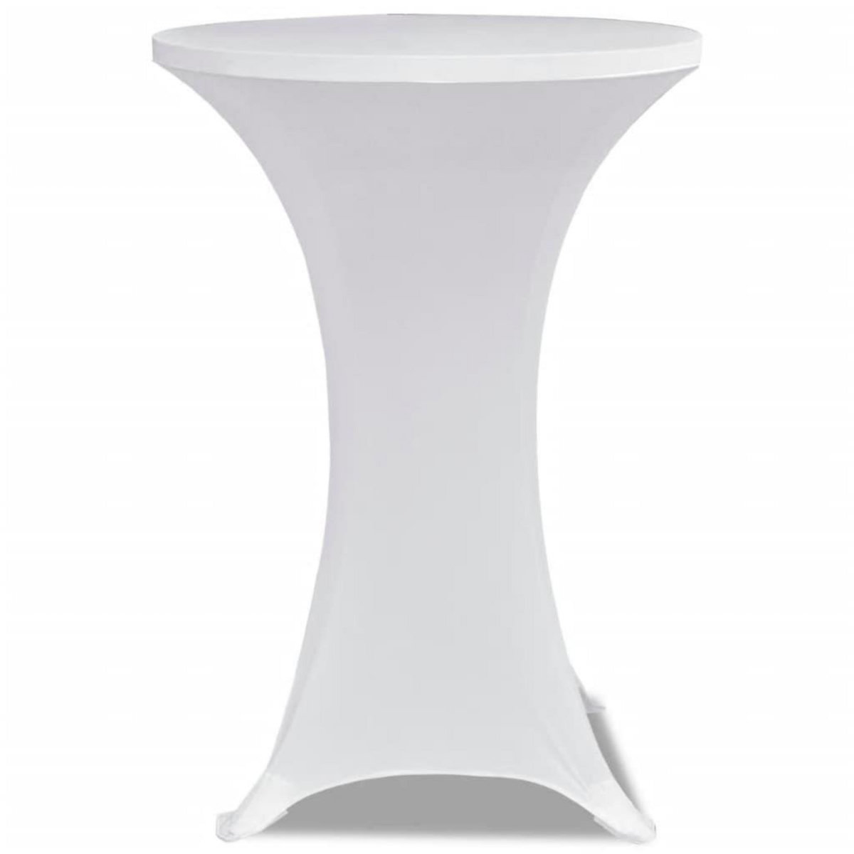 VIDAXL Housse de table Ø 70 cm Blanc extensible 2 pcs