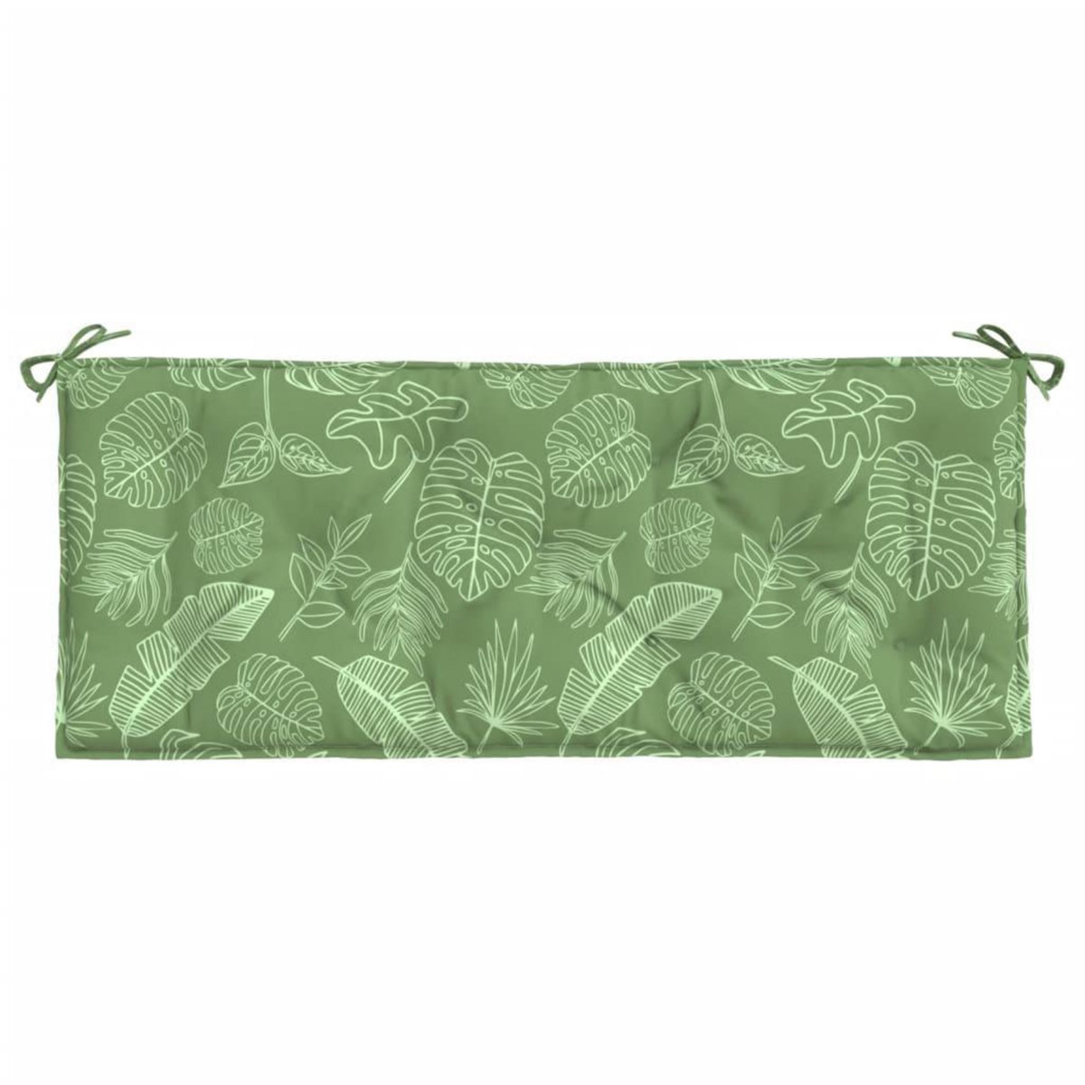 VIDAXL Coussin de banc de jardin motif de feuilles 120x50x7 cm tissu