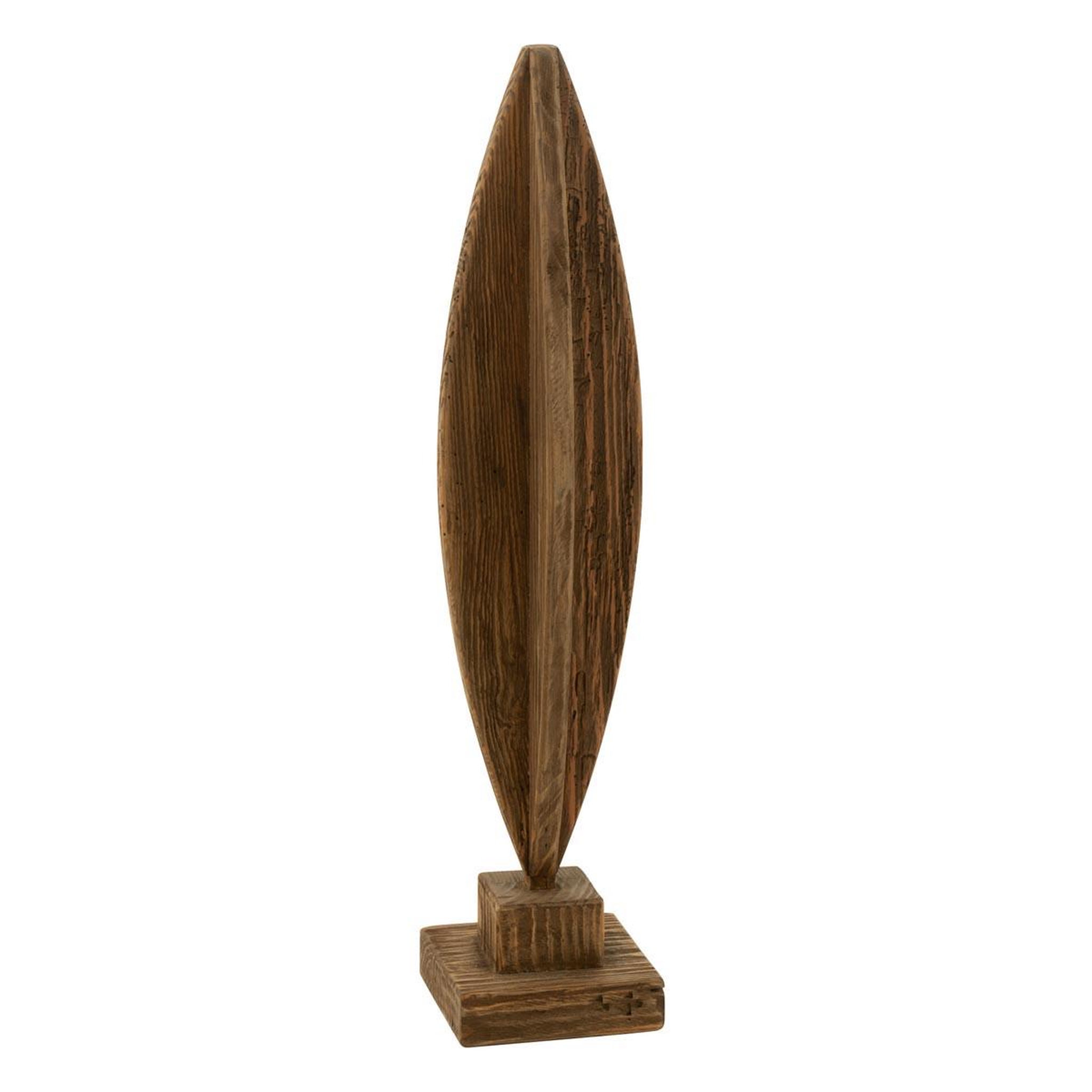 J-LINE Déco sur pied en bois  luke  70cm marron