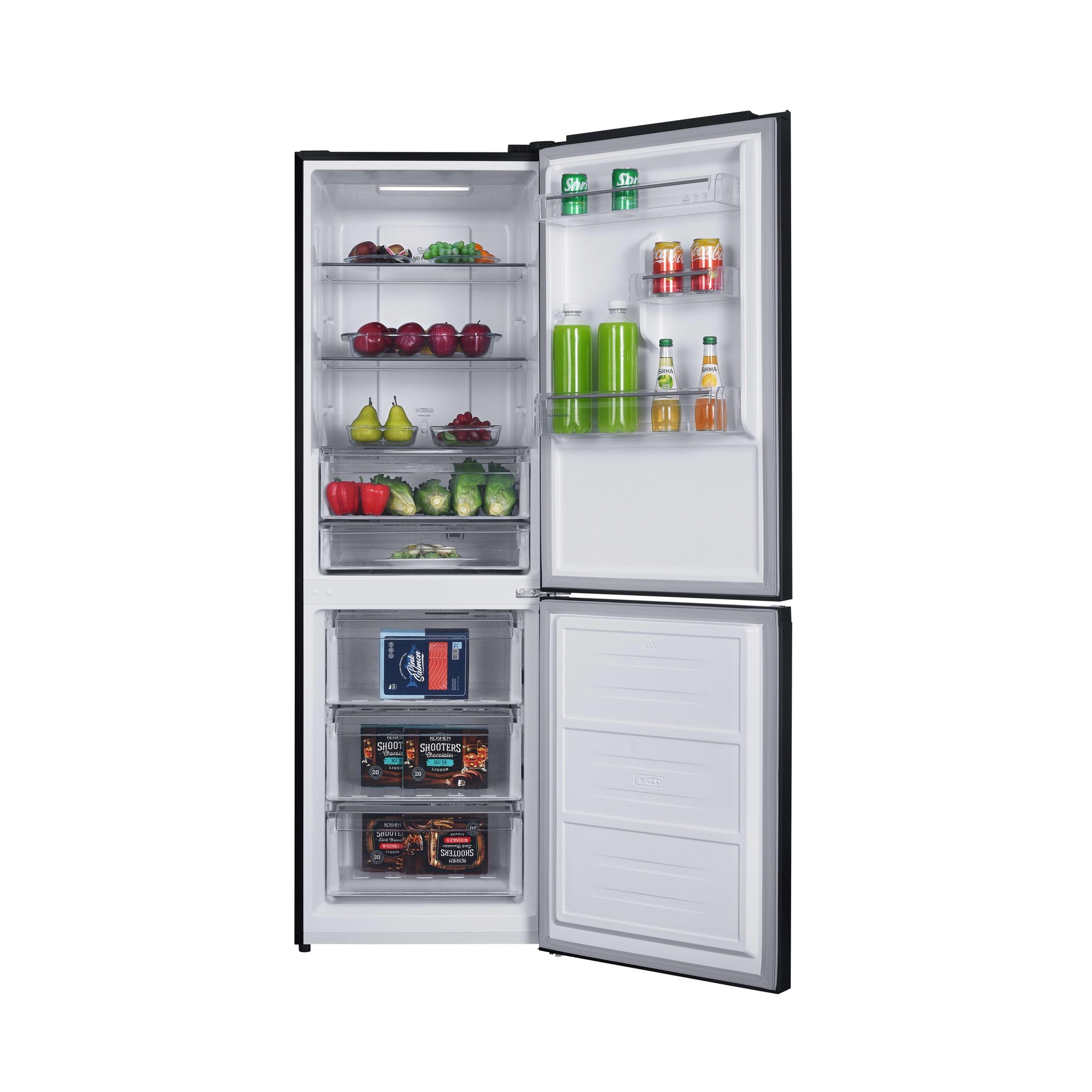 Voir la diapositive 5 : SCHNEIDER Réfrigérateur combiné 323L Dark Inox - SCCB323HDNF-DXE