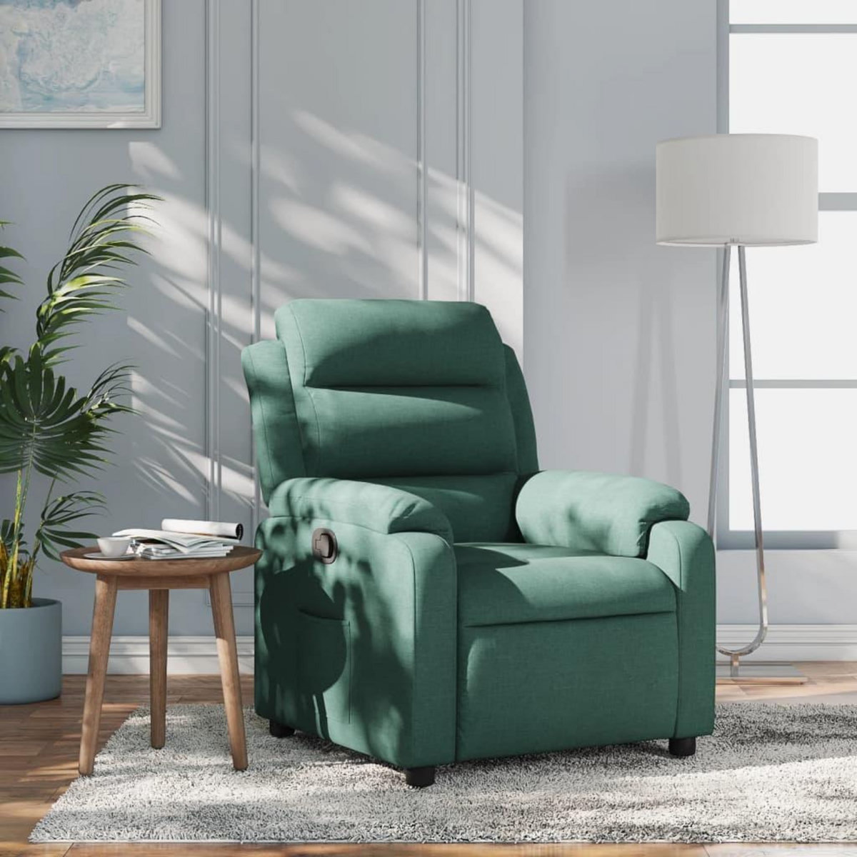 VIDAXL Fauteuil inclinable Vert fonce Tissu