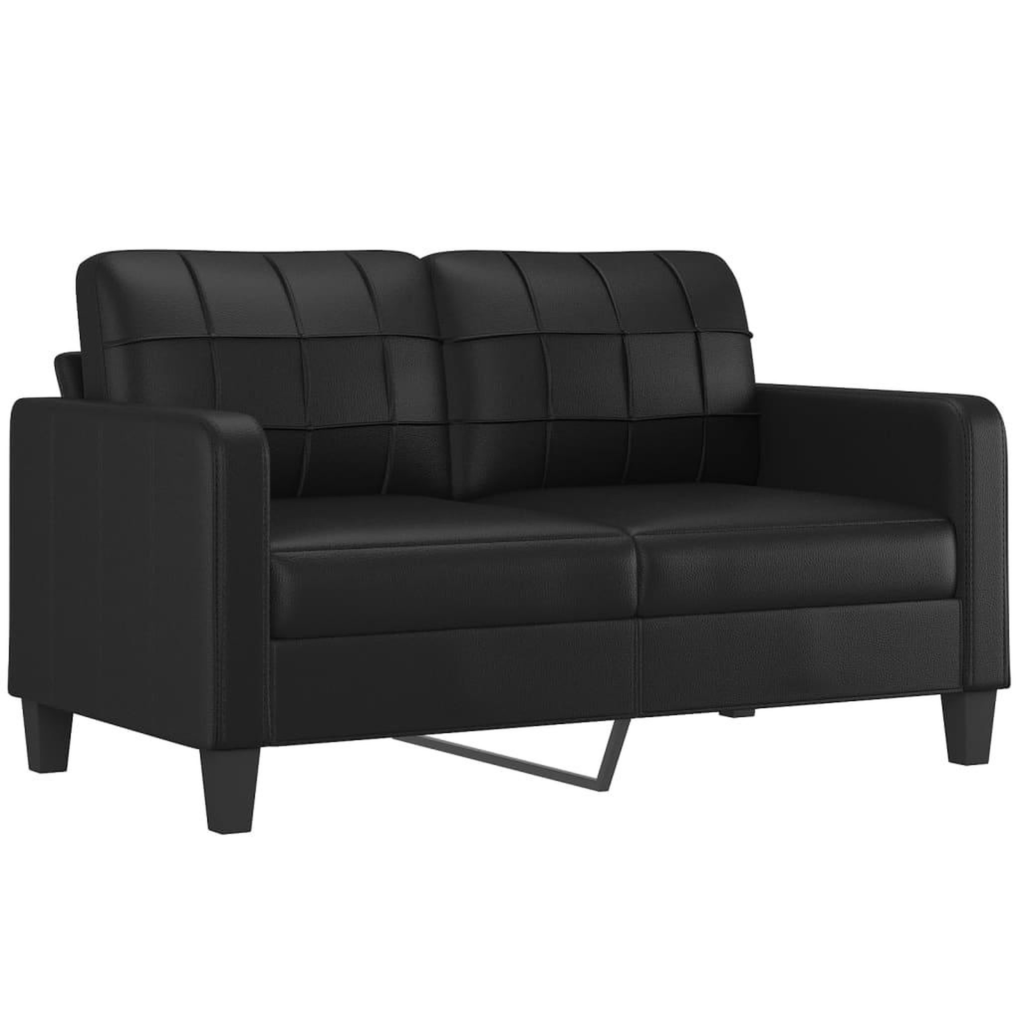 Voir la diapositive 4 : VIDAXL Ensemble de canapes 3 pcs avec coussins noir similicuir