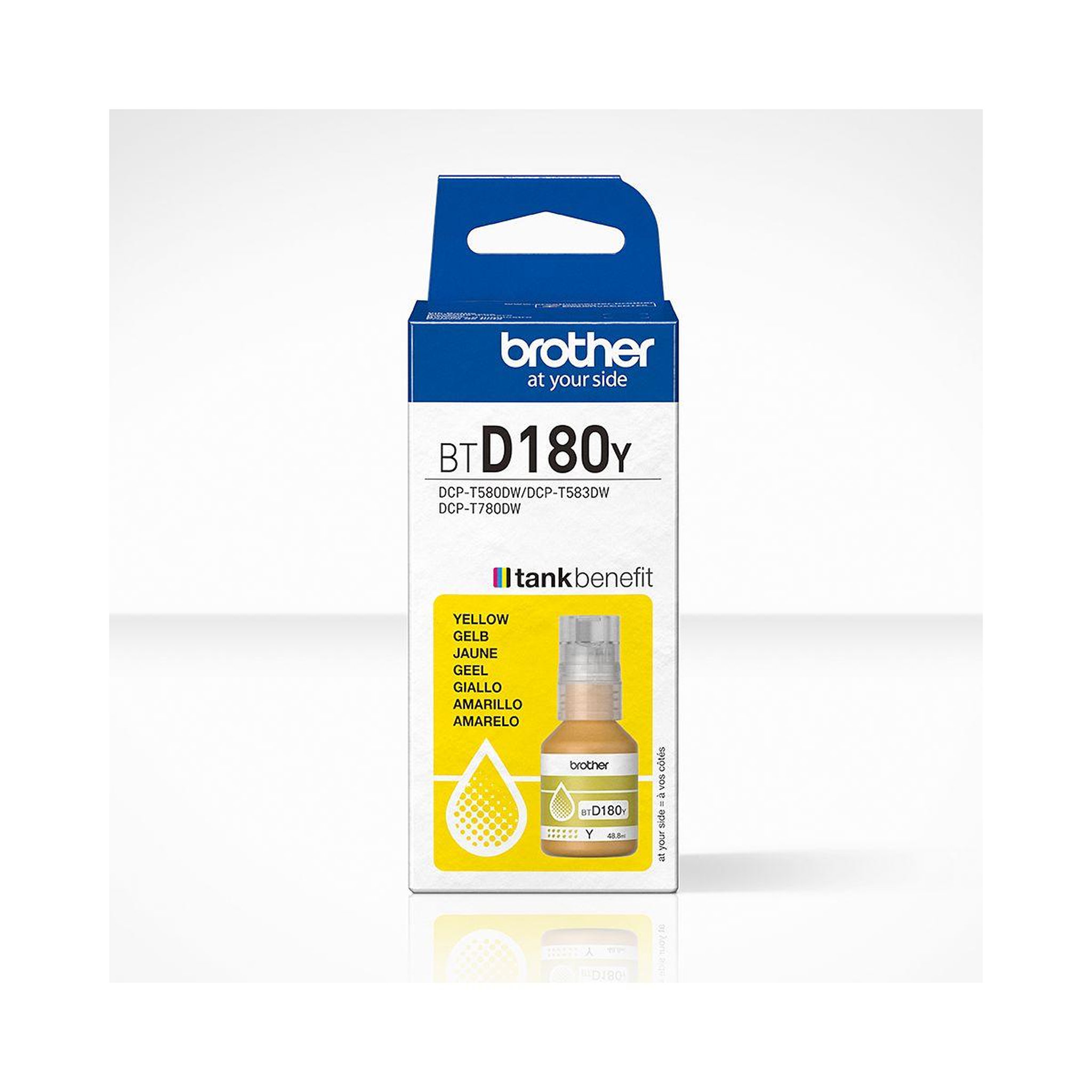 Brother Cartouche d'encre bouteille d'encre btd180 jaune (yellow) - btd180y