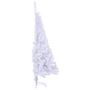 Voir la diapositive 4 : VIDAXL Sapin de Noël artificiel moitie avec support blanc 150 cm PVC
