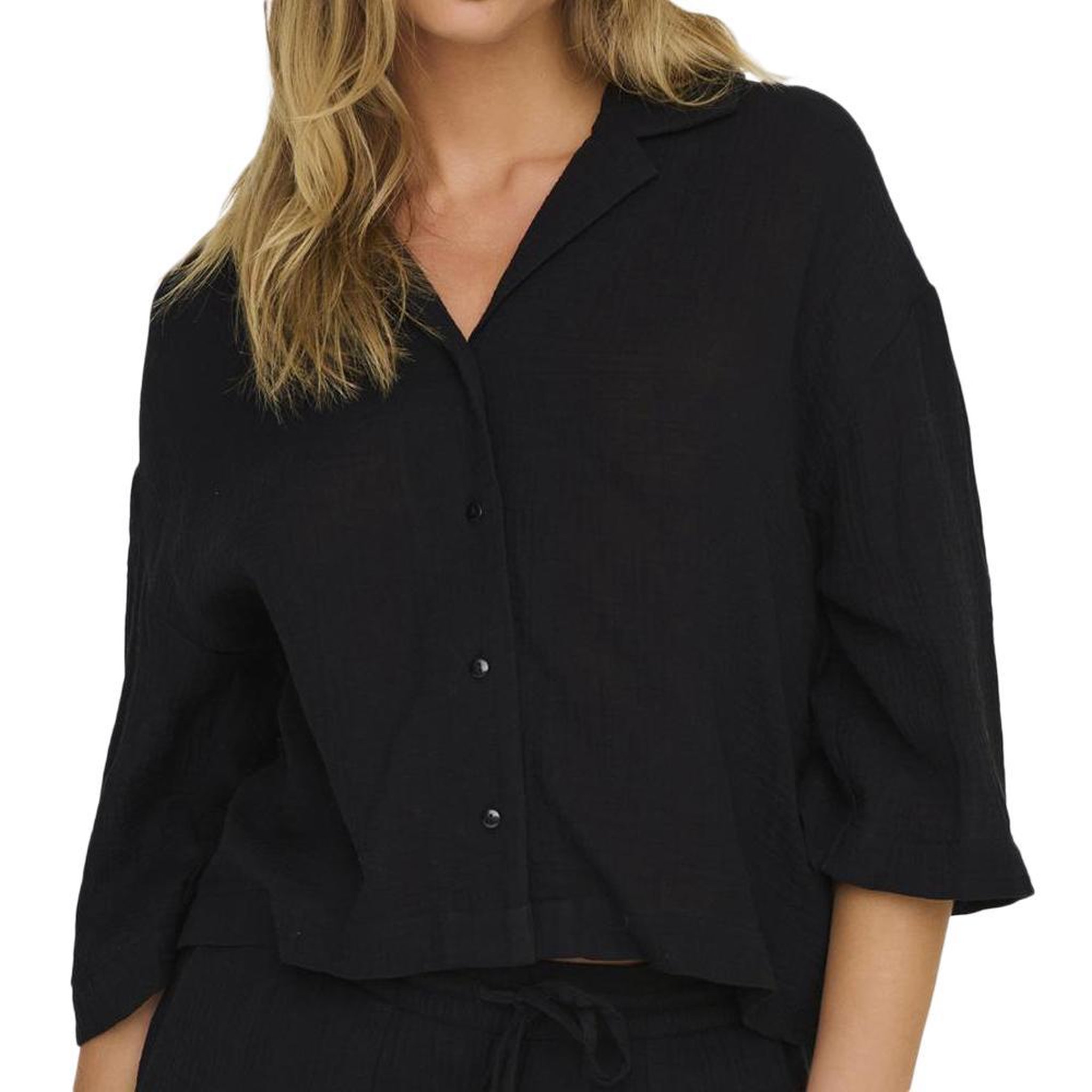 JACQUELINE DE YONG Chemise Noire Femme JDY Uma. Coloris disponibles : Noir