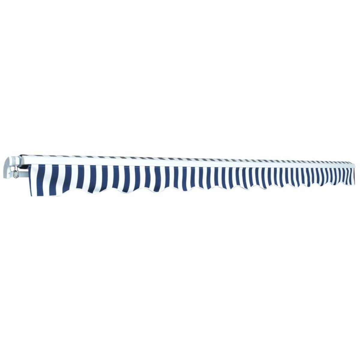 VIDAXL Auvent pliable manuel 450 cm Bleu/blanc